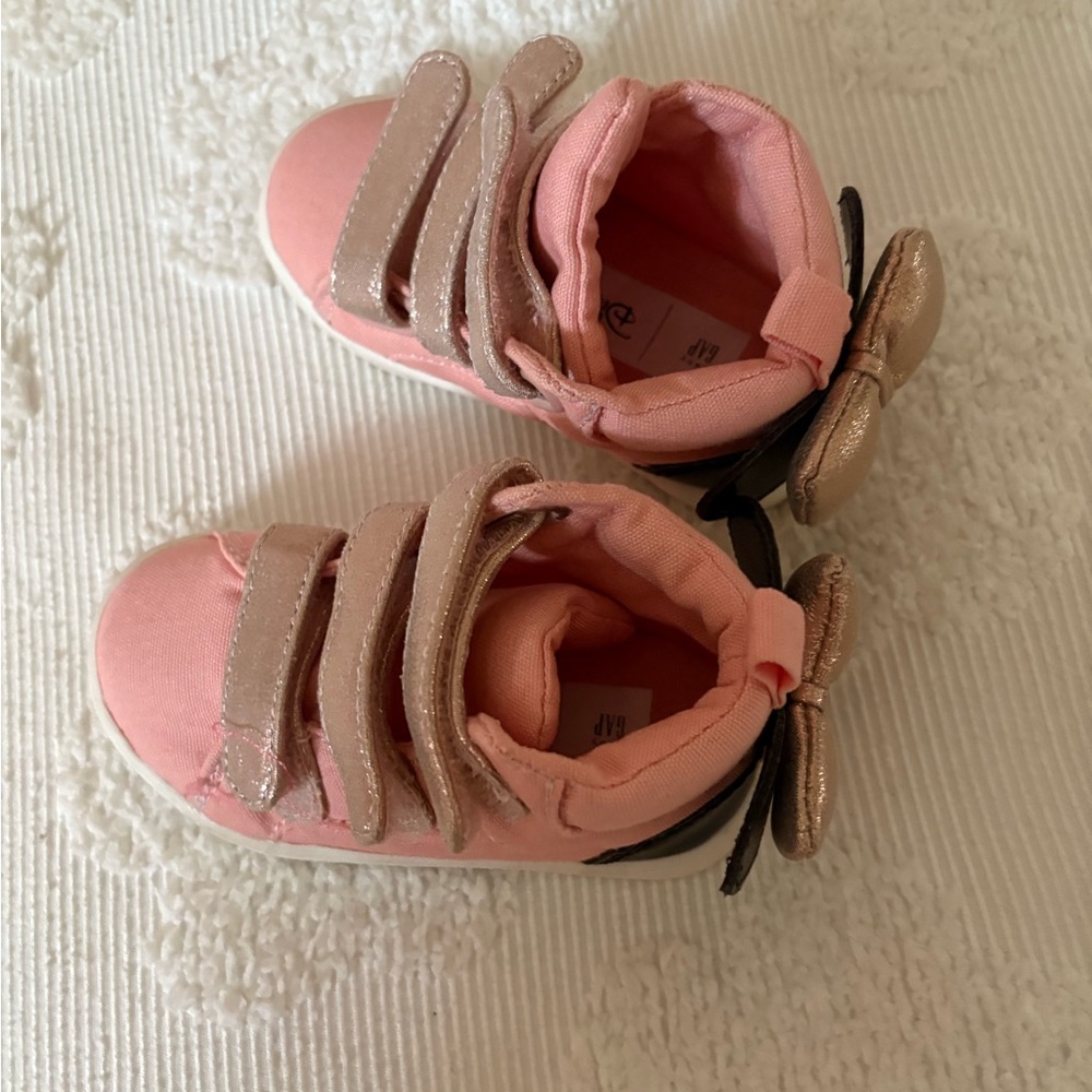 Disney Pink and Gold Baby Walker Shoes